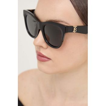 Burberry ochelari de soare femei, culoarea negru, 0BE4418