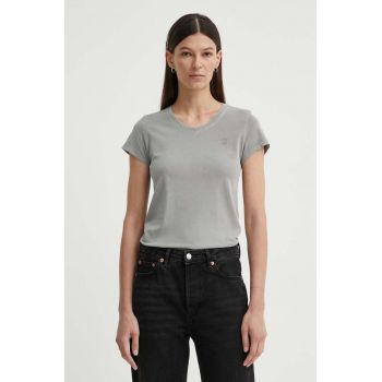 G-Star Raw tricou din bumbac femei, culoarea gri de firma original