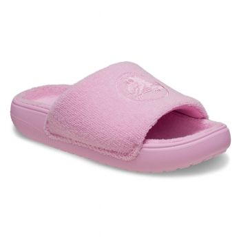 Papuci Crocs Classic Towel Slide Roz - Pink Tweed de firma originali