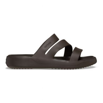 Papuci Crocs Getaway Strappy Maro - Espresso ieftini