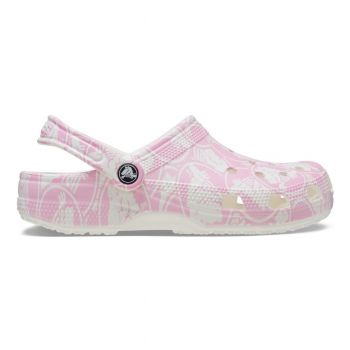 Saboti Crocs Classic Duke Print Clog Roz - Pink Tweed ieftini