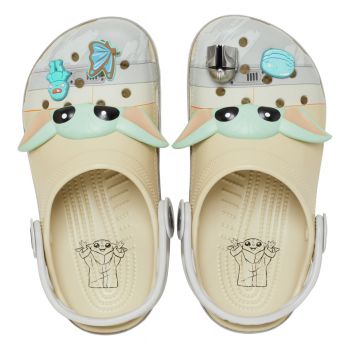 Saboti Crocs Grogu Classic Clog Kids Bej - Bone