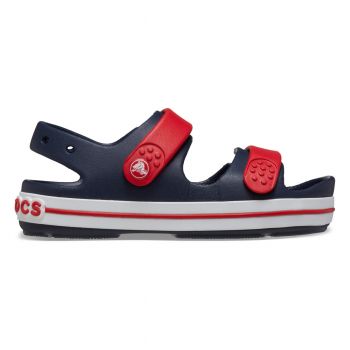 Sandale Crocs Crocband Cruiser Sandal Kids Albastru - Navy/Varsity Red de firma originale