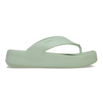 Slapi Crocs Getaway Platform Flip Verde - Plaster ieftini