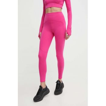 adidas by Stella McCartney leggins de antrenament culoarea roz, neted, IT5712