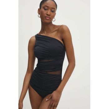 Answear Lab costum de baie dintr-o bucată culoarea negru, cupa usor rigidizata de firma original