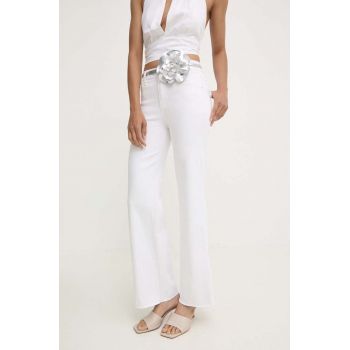 Answear Lab curea de piele femei, culoarea argintiu