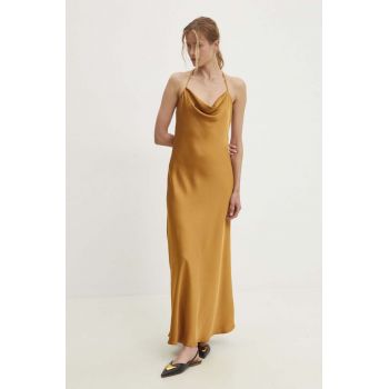 Answear Lab rochie culoarea auriu, maxi, drept ieftina