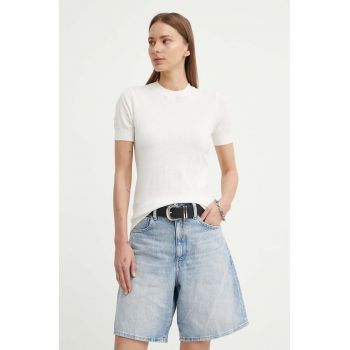 G-Star Raw tricou din bumbac femei, culoarea bej, D24604-D597 ieftin