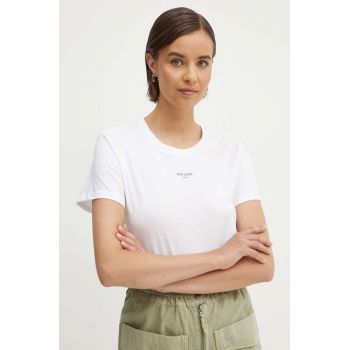 Pepe Jeans tricou din bumbac EMILY femei, culoarea alb, PL505877 de firma original