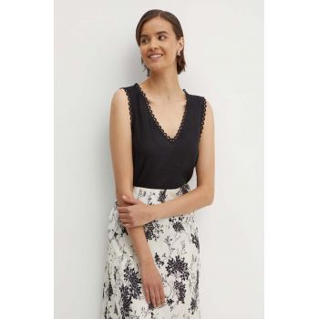 Sisley top femei, culoarea negru ieftin