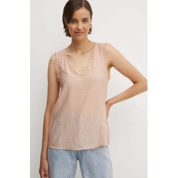 Sisley top femei, culoarea portocaliu de firma original