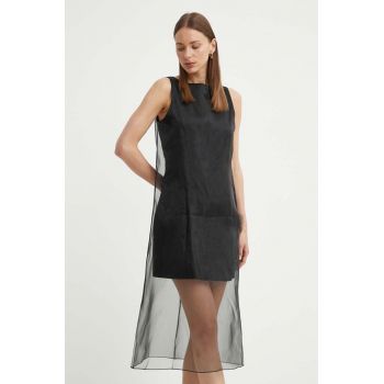 Theory rochie culoarea negru, mini, drept