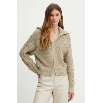 BOSS cardigan din amestec de lana culoarea bej, călduros, 50518368