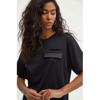 BOSS tricou din bumbac femei, culoarea negru, 50521741 de firma original