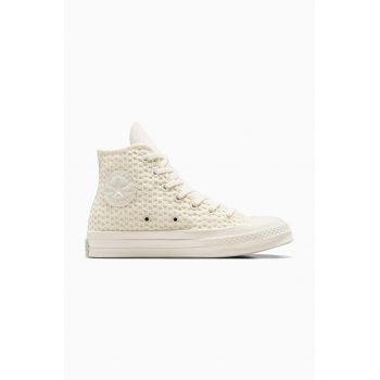 Converse tenisi Chuck 70 femei, culoarea bej, A07534C