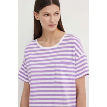 Marc O'Polo tricou din bumbac DENIM femei, culoarea violet, 5000005152