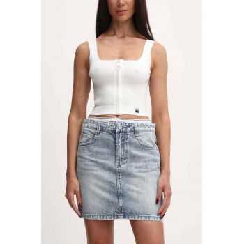 Miss Sixty fustă din denim 6L2KJ0920000 KJ0920  DENIM S/SKIRT mini, dreaptă, 6L2KJ0920000