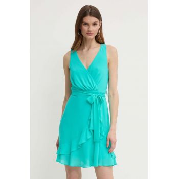 Morgan rochie ROSVAL culoarea turcoaz, mini, evazati, ROSVAL ieftina
