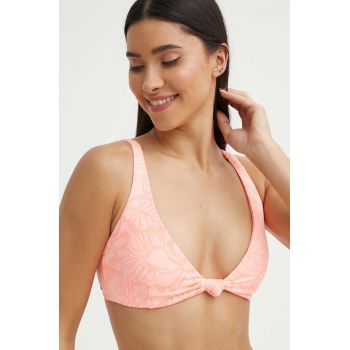 Rip Curl sutien de baie culoarea portocaliu, cupa usor rigidizata