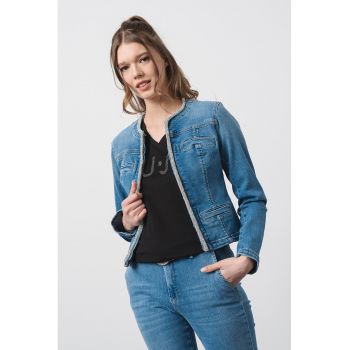 Jacheta crop de denim