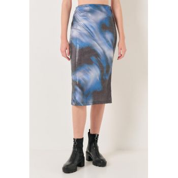 Fusta cu paiete si model tie-dye de firma originala