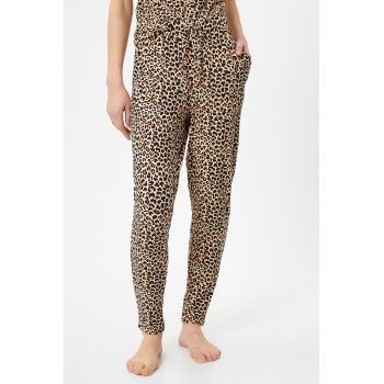 Pantaloni de pijama cu animal print