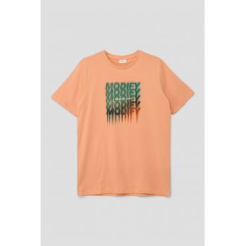 Tricou de bumbac cu imprimeu text