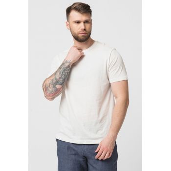 Tricou din bumbac cu model uni