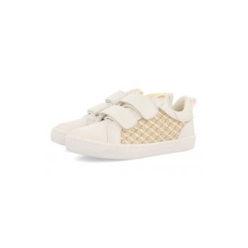 Pantofi sport de piele ecologica si material textil cu velcro