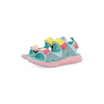 Sandale cu model colorblock si velcro Antillo