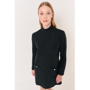 Rochie mini cu maneci lungi