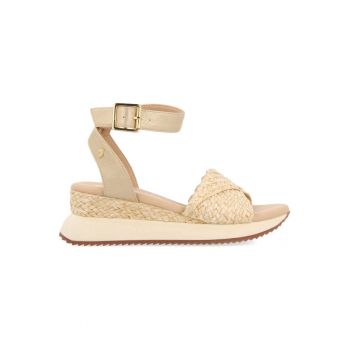 Sandale wedge cu bareta pe glezna