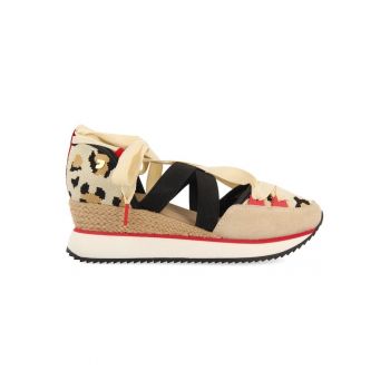 Pantofi cu model leopard si barete ajustabile Rowlett