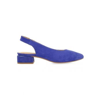 Pantofi slingback de piele nabuc