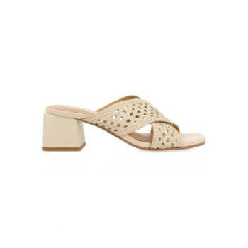 Sandale de piele cu barete impletite Clarcona