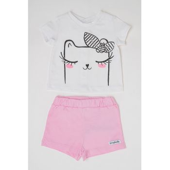 Set de tricou de bumbac si pantaloni scurti