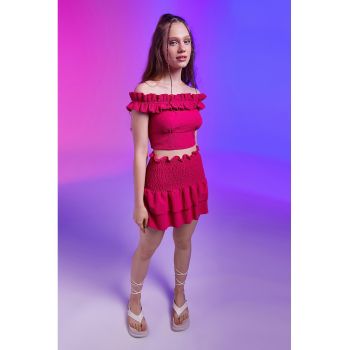 Bluza cu decolteu pe umeri