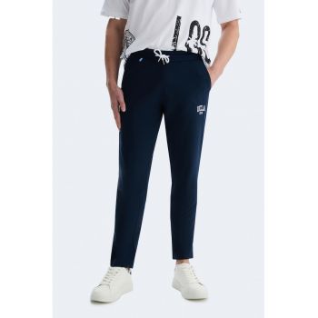 Pantaloni de trening cu logo si snur Connor