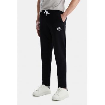 Pantaloni de trening cu logo si snur Connor