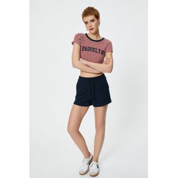 Pantaloni scurti din bumbac cu talie ajustabila
