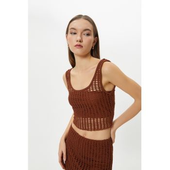 Top crop din amestec de bumbac