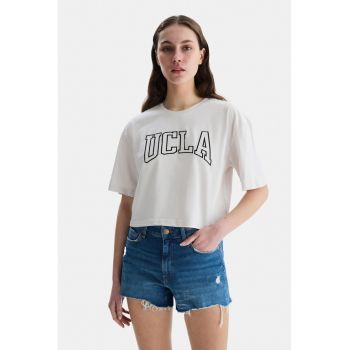 Tricou crop de bumbac Helena