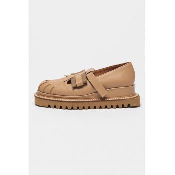 Pantofi loafer de piele cu velcro