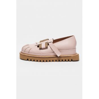 Pantofi loafer de piele cu velcro