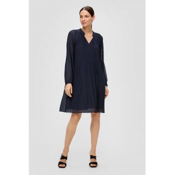 Rochie cu croiala in A - pliuri si maneci raglan