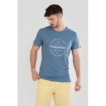 Tricou de bumbac organic cu imprimeu logo