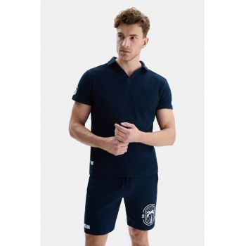 Tricou polo texturat Russel