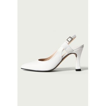 Pantofi slingback de piele