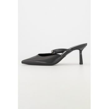 Saboti de piele cu toc stiletto